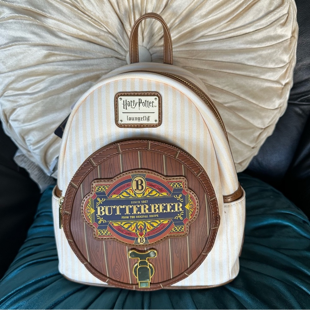 Harry Potter Butter Beer Barrel Scented Mini Loungefly Backpack: NWT